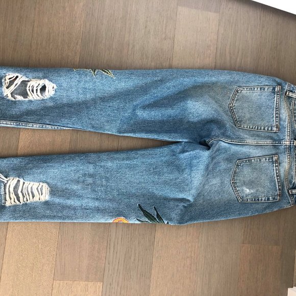 Sandro High Waist Patch Work Jeans - Picture 5 of 8